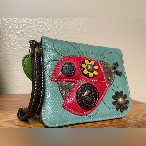 Chala Bags Chala Zip Around Wallet Ladybug Ladybird Mint Sage Green